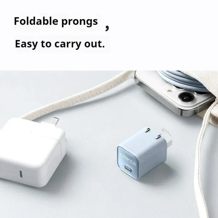 Original Anker 30W nano 511 GaN Charger PPS QC3.0 Quick PD Charge 10\9 condition PD 3.0 Fast Universal Compatibility Adapter