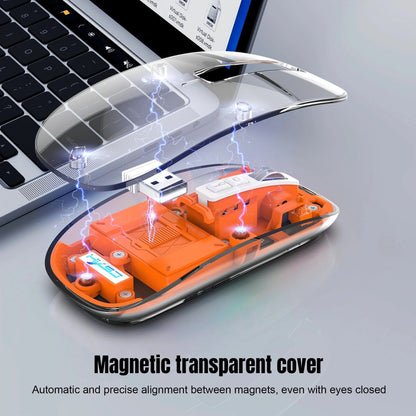 Transparent Wireless + Bluetooth Dual-Mode Rechargeable Mouse