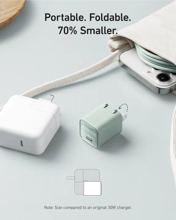 Original Anker 30W nano 511 GaN Charger PPS QC3.0 Quick PD Charge 10\9 condition PD 3.0 Fast Universal Compatibility Adapter