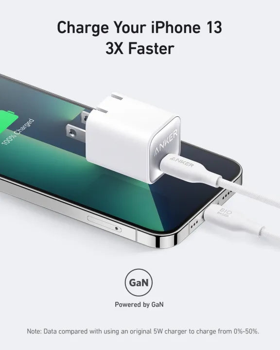Original Anker 30W nano 511 GaN Charger PPS QC3.0 Quick PD Charge 10\9 condition PD 3.0 Fast Universal Compatibility Adapter