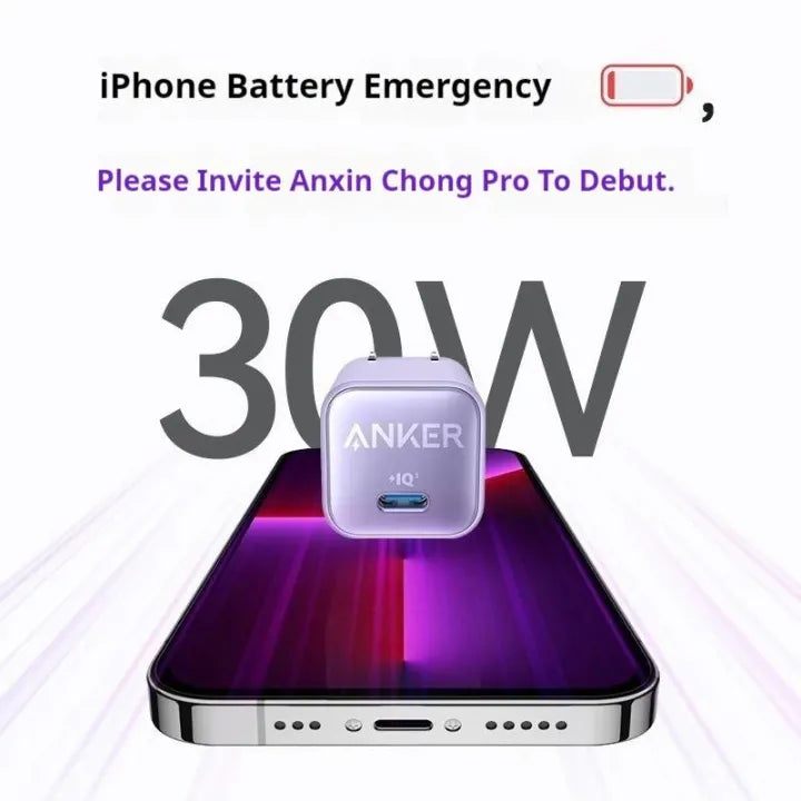 Original Anker 30W nano 511 GaN Charger PPS QC3.0 Quick PD Charge 10\9 condition PD 3.0 Fast Universal Compatibility Adapter